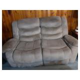 Microfiber Love Seat Recliner on Both Sides