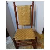 Small Wood Rocker w/Caned Seat&Back(Good Cond)