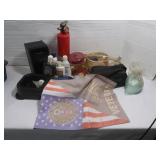 Misc Lot-Dry Chem. Fire Ext,, Hum Bird Feeder,Shoe
