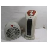 10"H Pelonis Fan, 15"H Nortex Heater