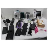 Large Lot of Cell Phones, Chargers, Otterboxes-