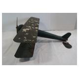 Vintage Metal Toy bi-plane-18"Wing Span,16 1/2"