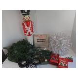 Vintage Nutcracker Blow Mold & Christmas Decor