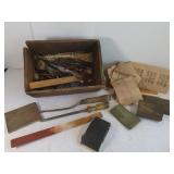 Vintage Caster Axle Oil, Wooden Box & Contents