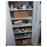 2 Door Metal Cabinet w/Contents-27x12x58"
