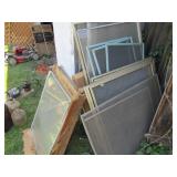 Glass Window Lot-23 1/2"x31"H(some trim broken)