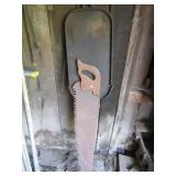 Vintage Cast Iron Griddle & Vintage 1 Man Cut Saw