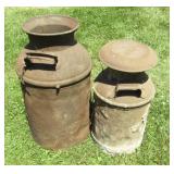 2 Vintage Milk Cans(24" & 20")