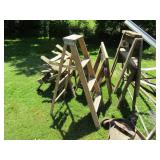 Wood Saw Horses & Wood Ladder