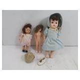 Vintage Dolls-10",8", 7"