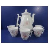 Teapot & 5 Tea Cups