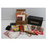 Wooden Box"Farm Fresh" w/Contents-stationary&more