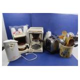 Bagel Toaster,Coffee Maker, CanOpener,Utensils