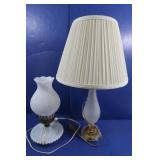 Vintage Hobnail Milk Glass Lamp(11 1/2"H),Frosted