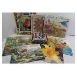 Ceramic Server w/Birds, Audobon Calendar&more