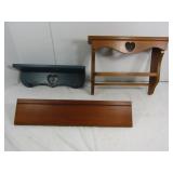 3 Wooden Shelves-16x18x9", 24x5x5, 19x6x5"