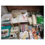 Contents of Cabinet-Lg Lot of Sewing Material, etc