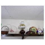 Oil Lamp-15"H, Vintage Plates & more