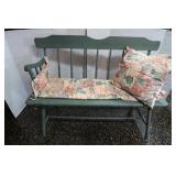 Painted Deacons Bench w/Pad-48x17x35"