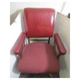 Vintage Office Chair w/Wood Accents-24x22x37"