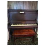 Vintage Emerson Cabinet Grand Piano w/Bench