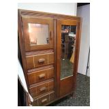 Vintage Dresser w/Mirror-37x16x61"