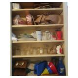 Contents of 4 Shelves-Funnels, Copper Molds & more