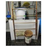 Wooden Drying Rack, Baskets, Basket Holder