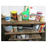 Contents-Shelves w/Metal Shelf Unit-Paint,Cleaners