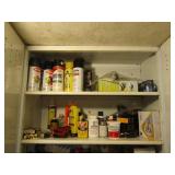 Contents of Shelves-Spray Paint, Light Bulbs &more