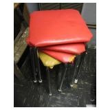 4 Padded Stools