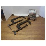 2 Large C-Clamps & more