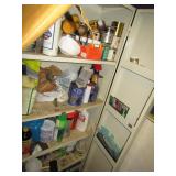 Metal Cabinet w/Contents-Paints, Cleaners & more