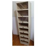 8 Shelf Storage Cabinet-Vinyl Covered-13x53x12"