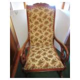 Vintage Cherry Wood Rocking Chair-Good Condition