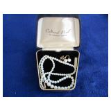 Cultured Pearls approx 19" w/14K Clasp&14K Earring