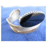 Sterling Bracelet w/Onyx 40gr gross wt.