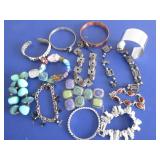 Costume Jewelry-Bracelets(some need restrung)