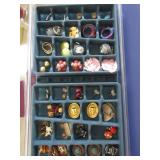 Costume Jewelry-Earrings w/2 Plastic Jewelry Cases