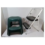 Plastic Step Stool & 2