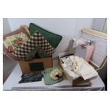 Assorted Linens & Pillows