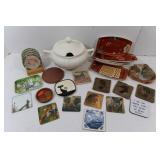 Coasters, Ceramic Server &more
