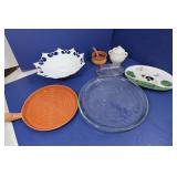 Kitchen Lot-Serving Platter, Butterdish &more