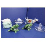 Frog S&P Shaker(Italy),Cow Creamer(France) 1 Ear