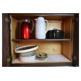 Contents of Cupboard-Carafe, Lazy Susan & more