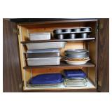 Contents of Cupboard-Bakeware incl. Pyrex