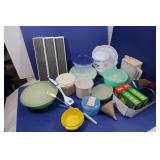 Kitchen Plastic Bowls, Spice Rack &more