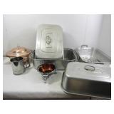 Cookware Lot-2 Roasters, Pot w/Lid & more