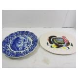 2 Vintage Decorative Serving Plates(1 Delft)