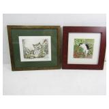2 Cat Prints-Alice Backman(12x12"),Enid Groves